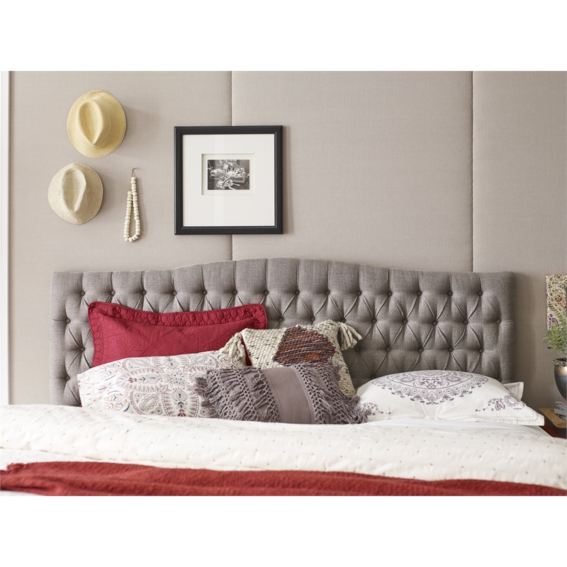 Elle Decor Celeste Queen Size Headboard Brown Weave