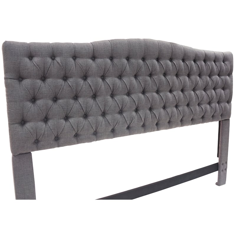 Elle Decor Celeste King Size Headboard Gray Weave