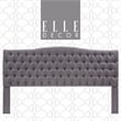 Elle Decor Celeste King Size Headboard Gray Weave
