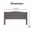 Elle Decor Celeste King Size Headboard Gray Weave