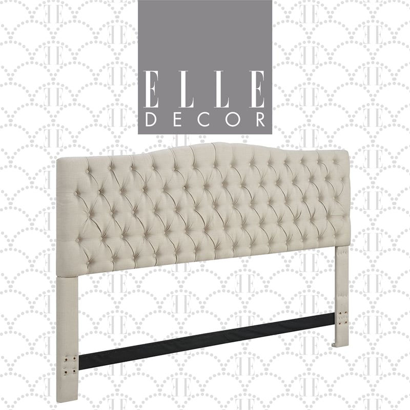 Elle Decor Celeste King Size Headboard Beige Weave