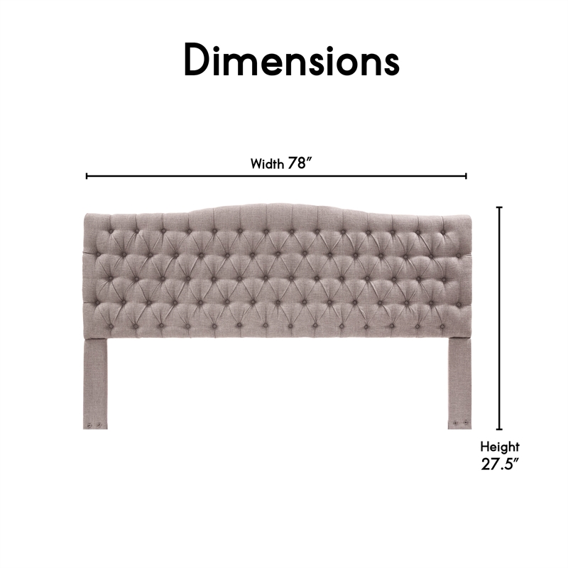 Elle Decor Celeste King Size Headboard Brown Weave