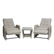 Elle Decor Vallauris 3-Piece Outdoor Reclining Chair Set Grey