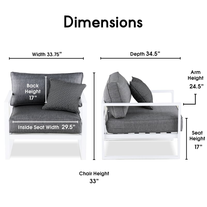 Elle Decor Paloma Outdoor Accent Chair White