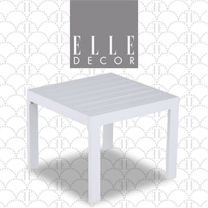 elle decor paloma patio side table in white