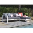 Elle Decor Paloma Outdoor Sectional Sofa White