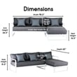 Elle Decor Paloma Outdoor Sectional Sofa White