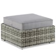 Elle Decor Vallauris Outdoor Ottoman with Cushion Grey