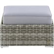 Elle Decor Vallauris Outdoor Ottoman with Cushion Grey