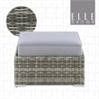 Elle Decor Vallauris Outdoor Ottoman with Cushion Grey