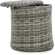 Elle Decor Vallauris Outdoor Side Table with Storage Grey