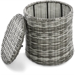 Elle Decor Vallauris Outdoor Side Table with Storage Grey