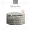 Elle Decor Vallauris Outdoor Coffee Table with Storage Grey