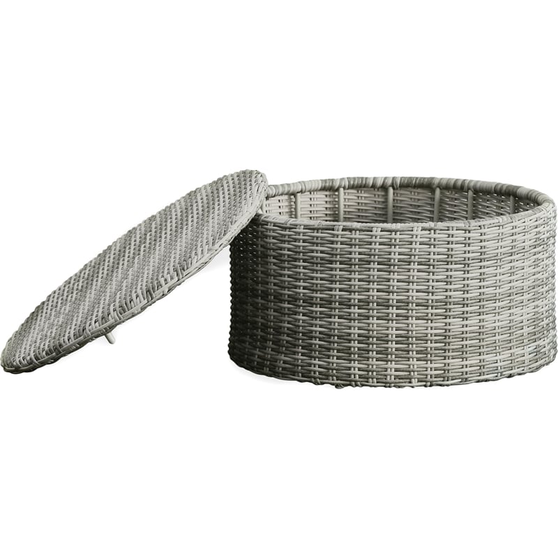 Elle Decor Vallauris Outdoor Coffee Table with Storage Grey