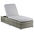 Elle Decor Vallauris Outdoor Chaise Lounge with Storage Grey