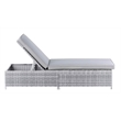 Elle Decor Vallauris Outdoor Chaise Lounge with Storage Grey