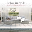 Elle Decor Vallauris Reversible Outdoor Sectional with Storage Gray
