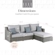 Elle Decor Vallauris Reversible Outdoor Sectional with Storage Gray