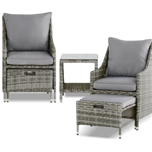 Elle Decor Vallauris 5-Piece Outdoor Seating Set Grey