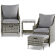Elle Decor Vallauris 5-Piece Outdoor Seating Set Grey