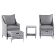 Elle Decor Vallauris 5-Piece Outdoor Seating Set Grey
