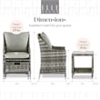 Elle Decor Vallauris 5-Piece Outdoor Seating Set Grey