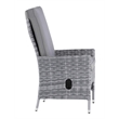 Elle Decor Vallauris 5-Piece Outdoor Reclining Chair Set Grey