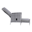 Elle Decor Vallauris 5-Piece Outdoor Reclining Chair Set Grey