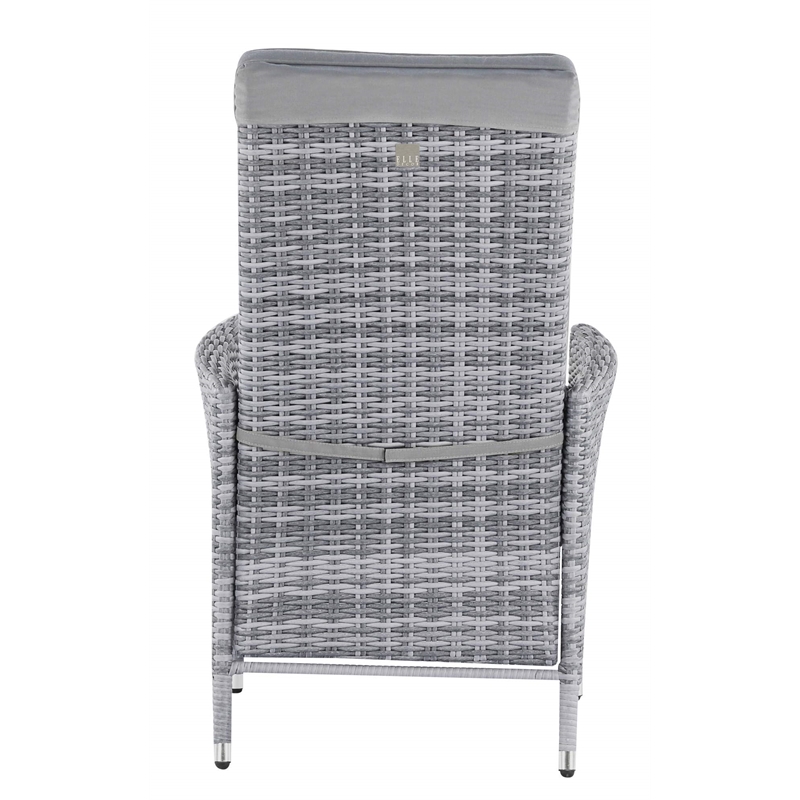 Elle Decor Vallauris 5-Piece Outdoor Reclining Chair Set Grey
