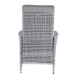 Elle Decor Vallauris 5-Piece Outdoor Reclining Chair Set Grey