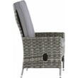 Elle Decor Vallauris 5-Piece Outdoor Reclining Chair Set Grey