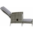 Elle Decor Vallauris 5-Piece Outdoor Reclining Chair Set Grey
