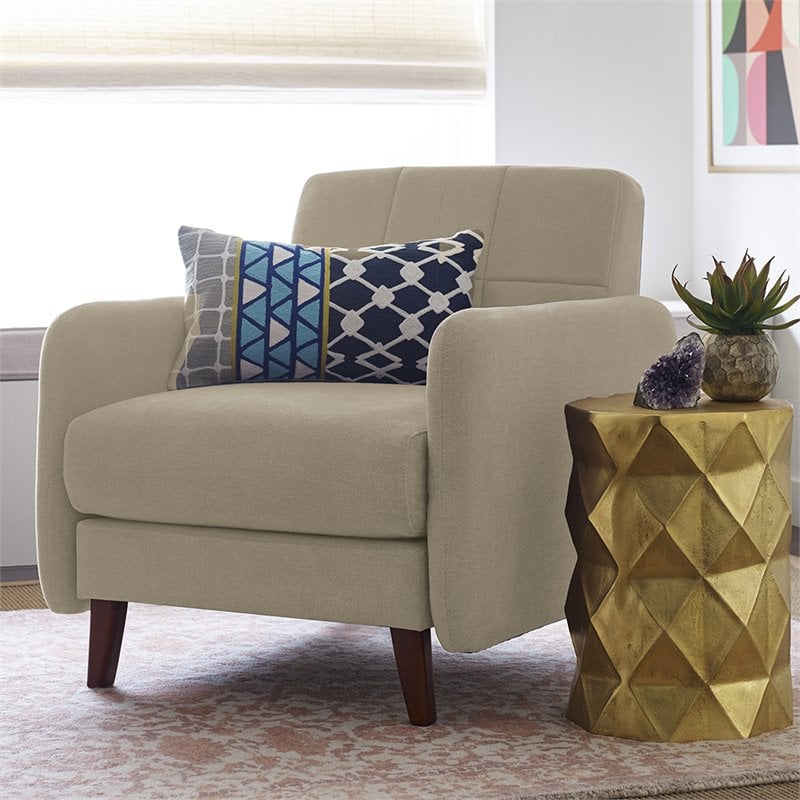 Elle Decor Natalie Arm Chair in Beige