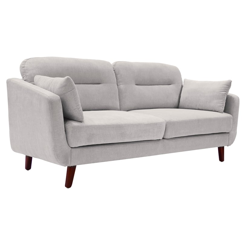 Elle Decor Chloe Loveseat in Light Gray