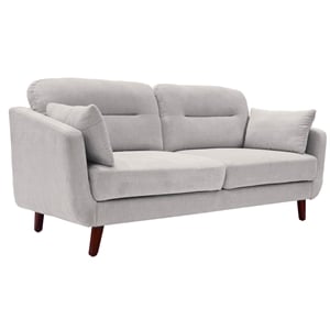 elle decor chloe loveseat in light gray