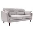 Elle Decor Chloe Loveseat in Light Gray
