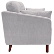 Elle Decor Chloe Loveseat in Light Gray