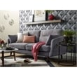 Elle Decor Chloe Loveseat in Dark Gray