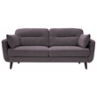 Elle Decor Chloe Loveseat in Dark Gray