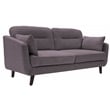 Elle Decor Chloe Loveseat in Dark Gray