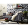 Elle Decor Chloe Loveseat in Dark Gray