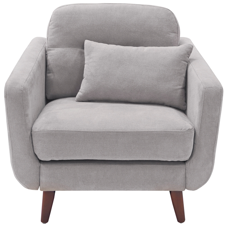 Elle Decor Chloe Arm Chair in Light Gray