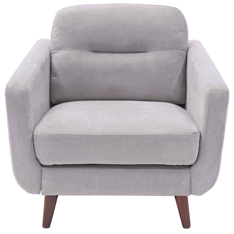 Elle Decor Chloe Arm Chair in Light Gray