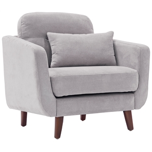 elle decor chloe arm chair in light gray