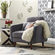 Elle Decor Chloe Arm Chair in Dark Gray