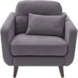 Elle Decor Chloe Arm Chair in Dark Gray