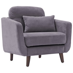 elle decor chloe arm chair in dark gray
