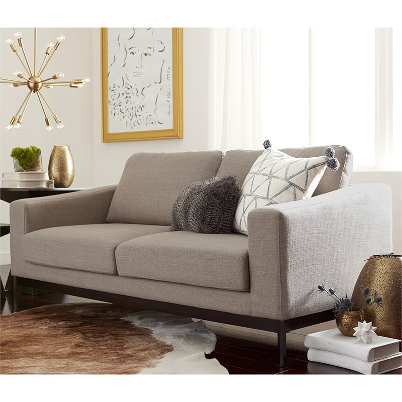 Elle Decor Olivia Fabric Sofa In French Linen