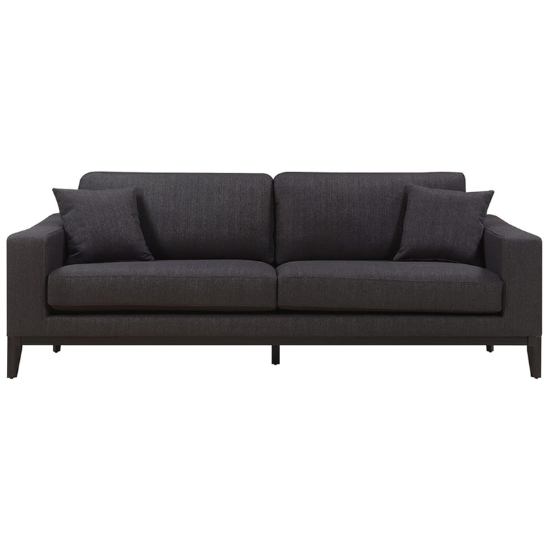 Elle Decor Olivia Fabric Sofa In French Charcoal Uph2001338 Elle Decor Olivia Fabric Sofa In French Charcoal
