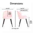 Elle Decor Cami Vanity Chair in French Pink